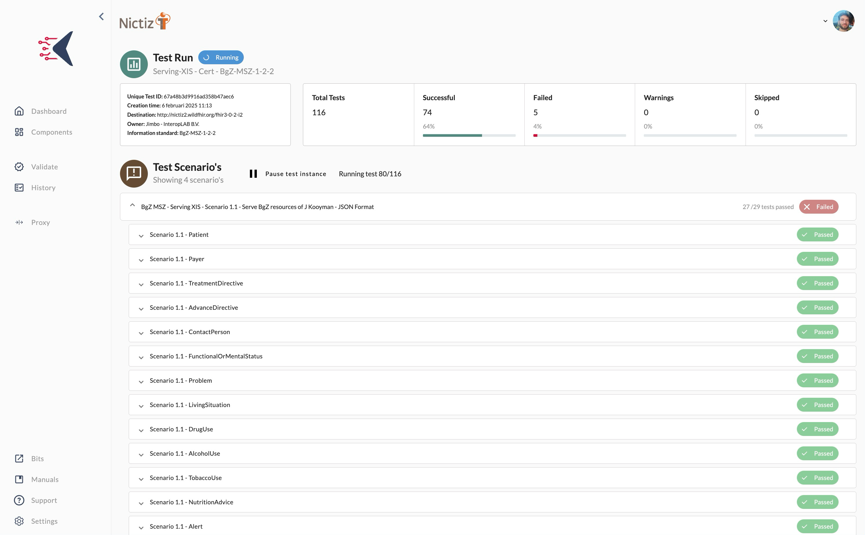 Test platform for SDOs and vendors